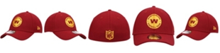 New Era Men's Burgundy Washington Football Team Circle Essential 39THIRTY Flex Hat